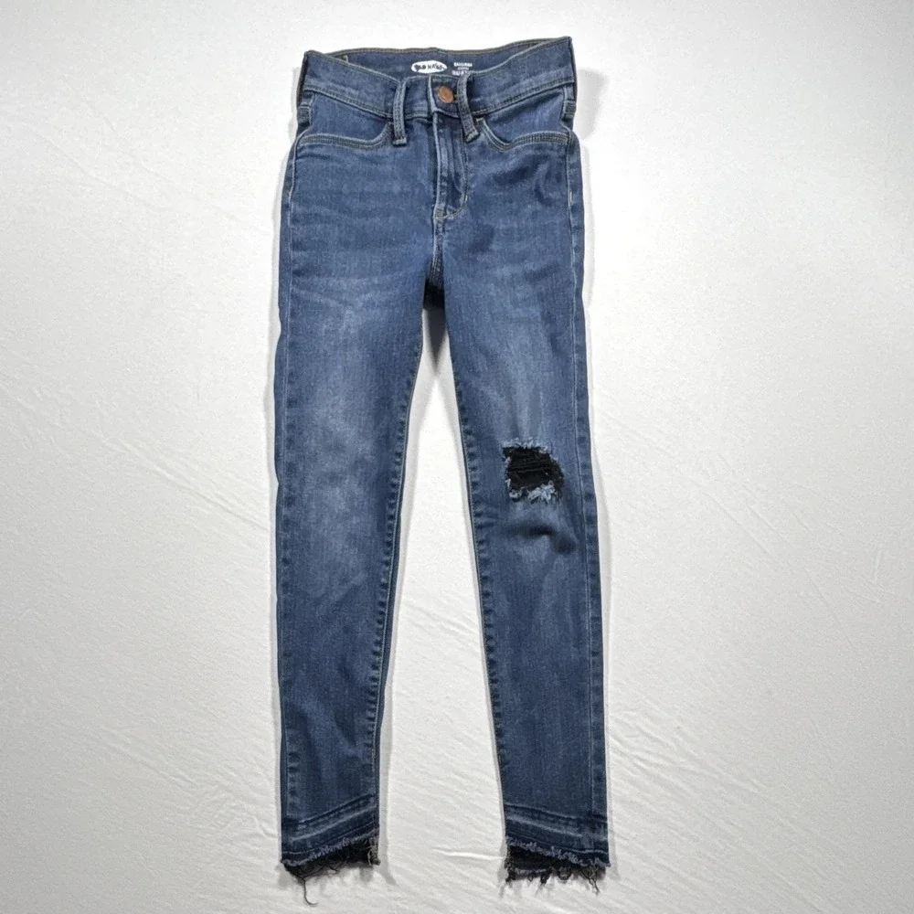 Old Navy Ballerina Jeggings Girls 10 Blue Medium Wash Denim Stretch Jeans